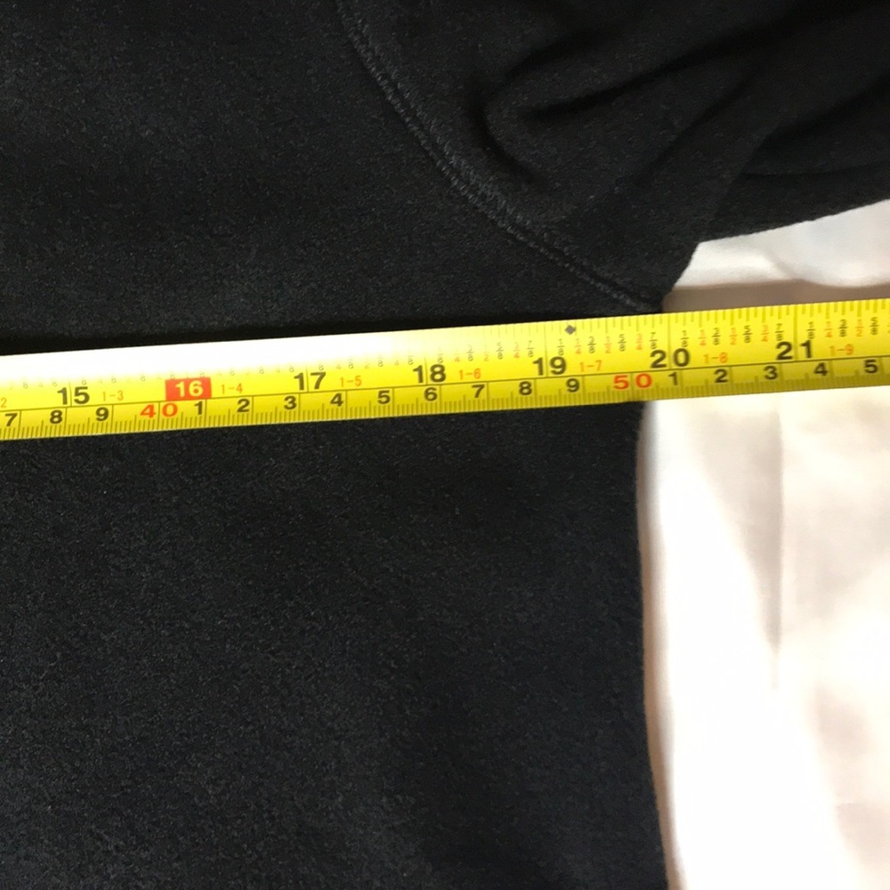 CAROLYN TAYLOR Solid Black Fleece Hooded Jacket S - Picture 7 of 7